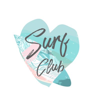 Yaz sörf tahtası illüstrasyon