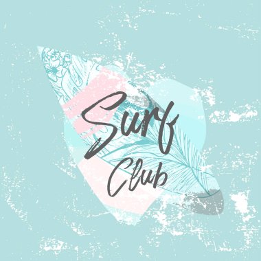 Yaz sörf tahtası illüstrasyon