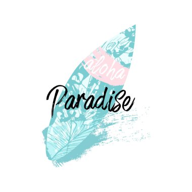 Yaz sörf tahtası illüstrasyon