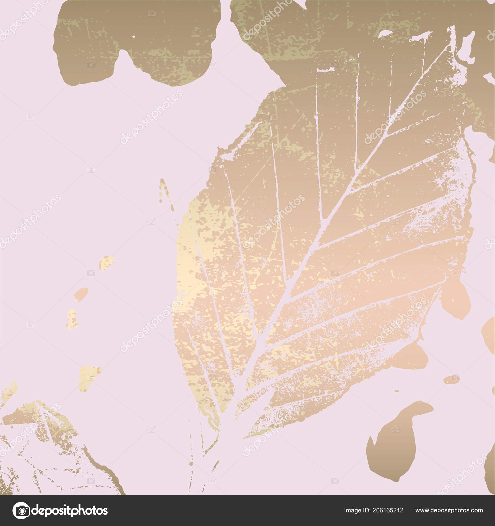 Autumn foliage rose gold blush background — Stock Vector ...
