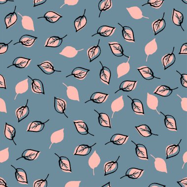 Yaprakları ve elma Dikişsiz desen sonbahar konsepti