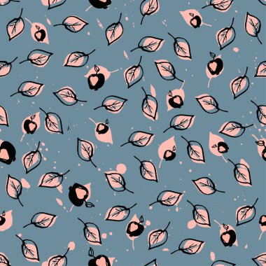 Yaprakları ve elma Seamless Modeli