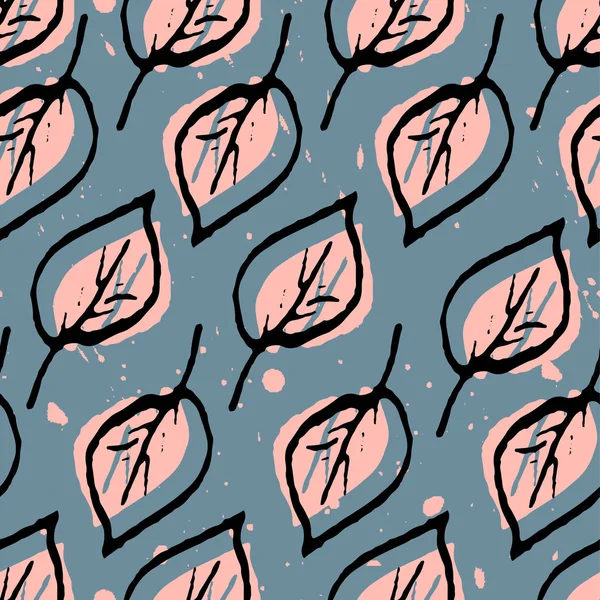 Leaves and Apples Seamless Pattern Autumn concept