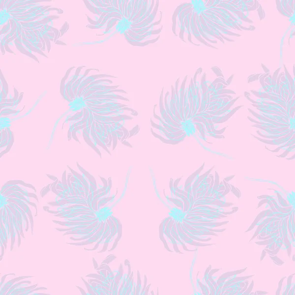 Dahlia blomma sömlösa mönster — Stock vektor