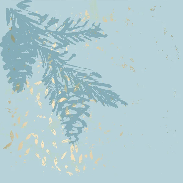 别致的冬季粉彩金色版画 — 图库矢量图片