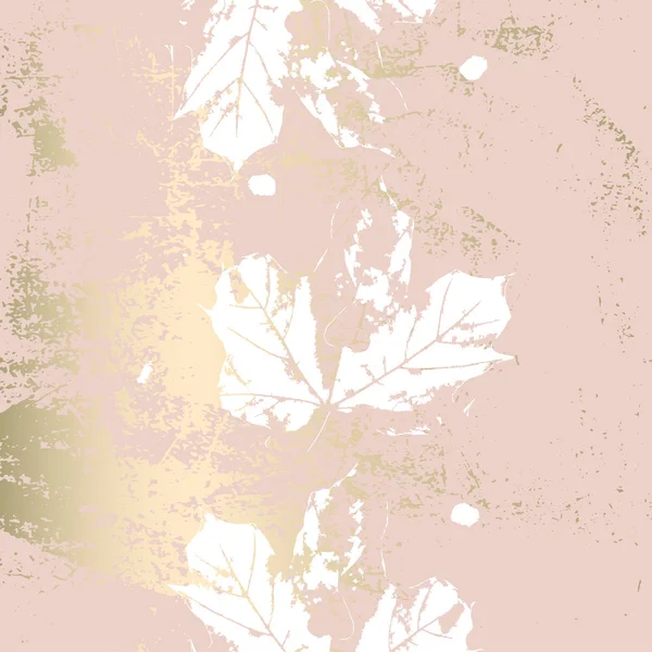 ใบไม้ร่วงฤดูใบไม้ร่วงกุหลาบสีทองสีบลัชอินเทรนด์พื้นหลังเก๋ไก๋ — ภาพเวกเตอร์สต็อก