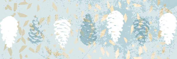 Kerstboom kegel schilderij vector winter texturen — Stockvector