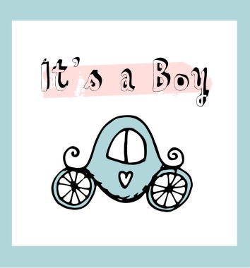 El çizimi bebek duş tasarım çekilmiş