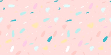 Soyut dokular sanatsal konfeti Seamless modeli basit el ile çizilmiş