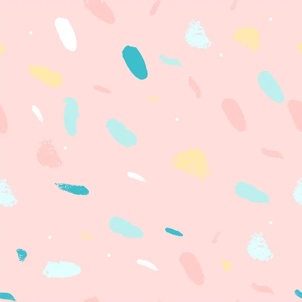 Patrón sin costura Confetti artístico con texturas abstractas dibujadas a mano simples — Vector de stock