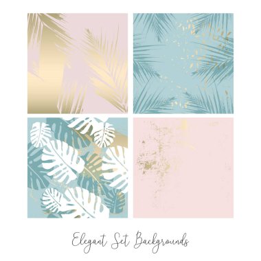 Şık şık soyut mermer altın lüks dokuları zarif kümesi. Reklam, afiş, davetiye, duvar kağıdı, tekstil, tipografi için güzel arka planlar