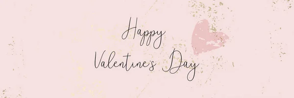 Trendy Romantische Valentijnsdag Chique Blush Roze Sjabloon Voor Spandoek — Stockvector