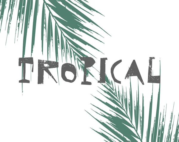 Banner de patrón de collage tropical en estilo hawaiano — Vector de stock