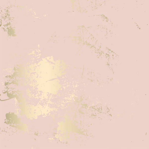 Chic blush oro rosa trendy marmo grunge texture con ornamento floreale — Vettoriale Stock