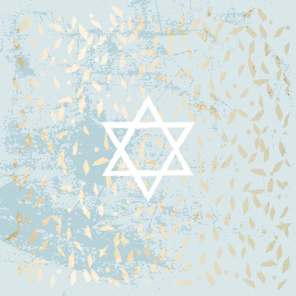 el çizilmiş beyaz David yıldız sembolü ile mavi altın mermer grunge mermer şık arka plan