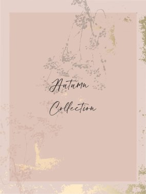 Çiçek karalama çiçekleri ve botanik elementlerle dolu kırsal bir arka plan.