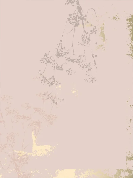 手描きのドアの花や植物の要素と花素朴な背景 — ストックベクタ