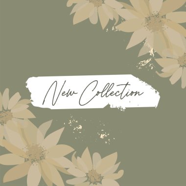 Soyut çiçek deseni tasarımı 