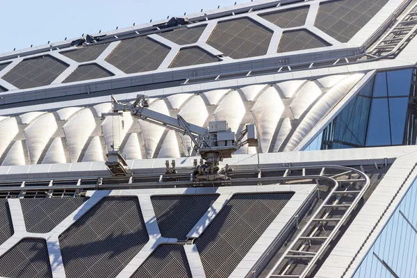 Russie Saint Pétersbourg 2020 Une Grue Construction Automatisée Soulève Lourdes — Photo