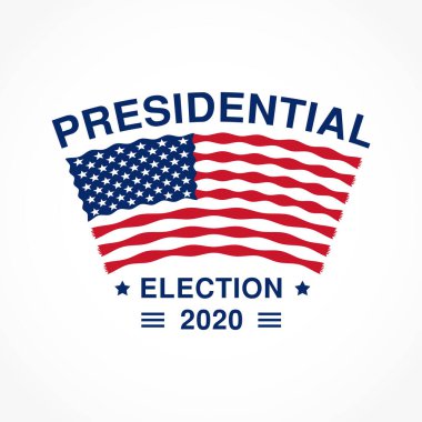 Seçim 2020 USA Flag vektör illüstrasyonu