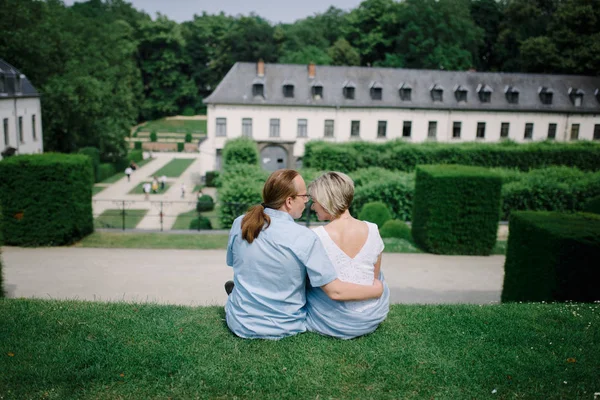 Seniorenpaar Park — Stockfoto