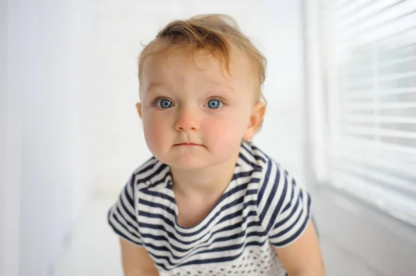 Retrato Close Uma Criança Pequena — Fotografia de Stock