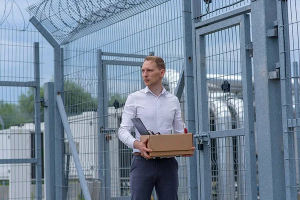 Businessman Released Prison Ponders What Next Royalty Free Stock Photos