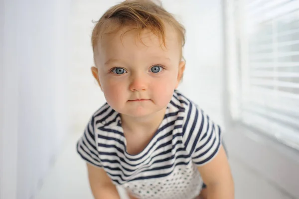 Retrato Close Uma Criança Pequena — Fotografia de Stock