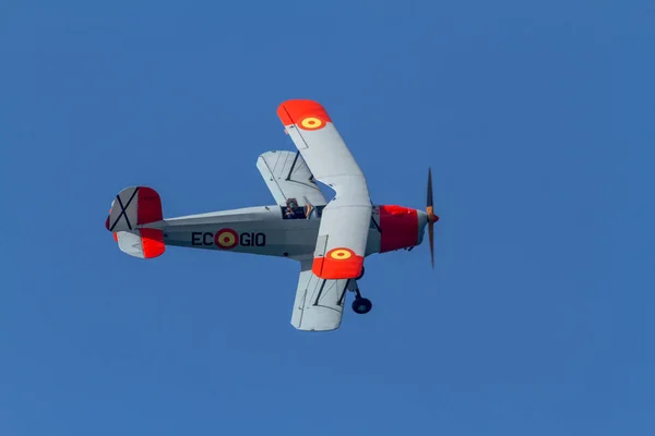 그라나다 스페인 항공기 131E Jungmann Motril 그라나다 스페인에서에서 2017 Airshow에 — 스톡 사진