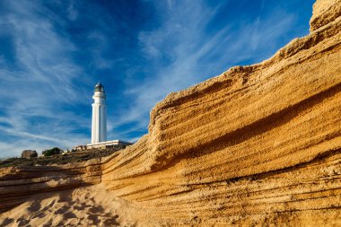 Cadiz il Trafalgar'ın deniz feneri olarak bilinen harika deniz feneri