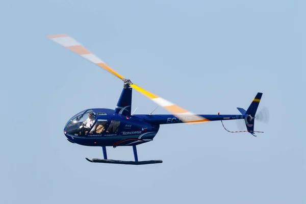 Motril Granada Spagna Giugno Elicottero Robinson R44 Partecipa Una Mostra — Foto Stock