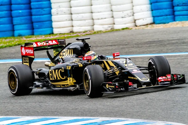 Jerez Frontera Španělsko Únor Pastor Maldonado Lotus Team Závodů — Stock fotografie