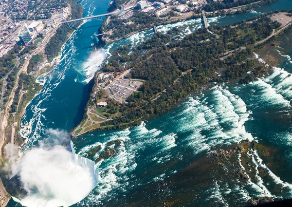 Niagara Falls Flygfoto Från Helikopter Kanadensiska Falls Ontario Kanada — Stockfoto