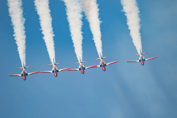 Torre Del Mar Malaga Espanha Jul Aeronaves Casa 101 Patrulla — Fotografia de Stock