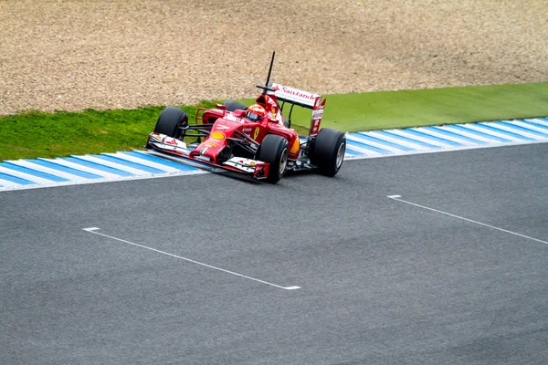 프론테라 스페인 2014 헤레스 프론테라에서 세션에 Scuderia Ferrari Raikkonen 스페인 — 스톡 사진