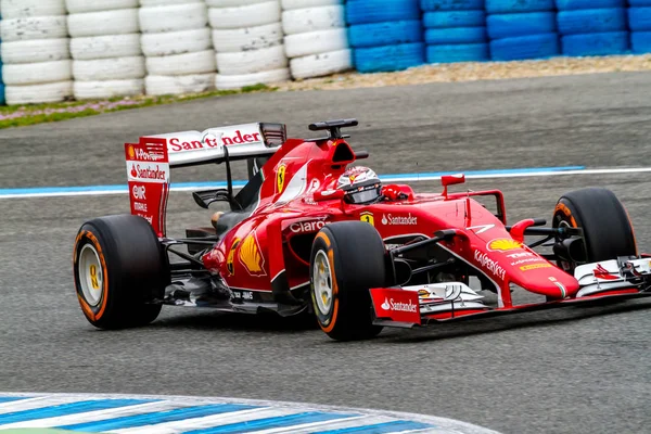 헤레스 프론테라 스페인 Raikkonen Scuderia Ferrari 경주의 — 스톡 사진