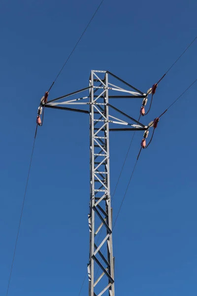 Metallische Struktur Der Übertragung Von Elektrischem Strom — Stockfoto