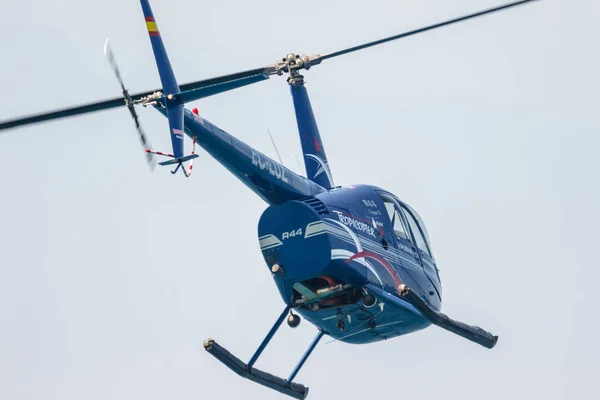 Motril Granada Spain Jun Helicopter Robinson R44 Taking Part Exhibition — Stock Photo, Image