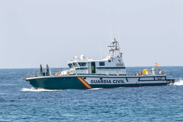 Motril Granada Hiszpania Jun Guardia Civil Patrol Straży Przybrzeżnej Biorących — Zdjęcie stockowe
