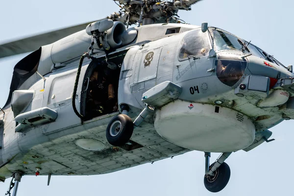 Motril Granada Spain Jun Helicopter 60B Seahawk Taking Part Exhibition — Stock Photo, Image