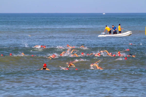 Rota Spain Sept Unidentified Triathletes Participating Xxi Triathlon Herbalife Villa — Stock Photo, Image