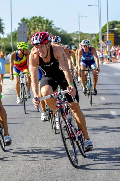 Rota Spanien Sept Unbekannte Triathleten Die Xxi Triathlon Herbalife Villa — Stockfoto