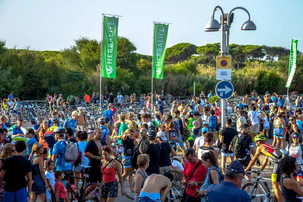 Rota Spanien Sept Unbekannte Triathleten Die Xxi Triathlon Herbalife Villa — Stockfoto