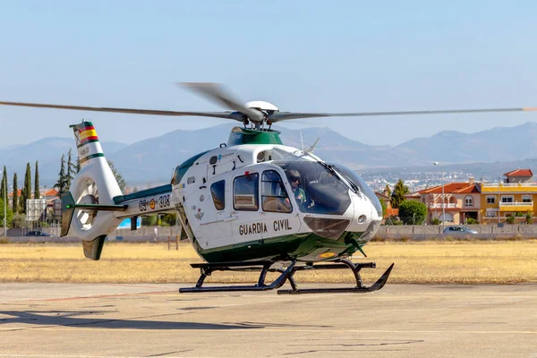 Granada Spain May Helicopter Eurocopter Ec135 Taking Part Exhibition Aniversary — Stock Photo, Image