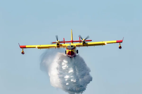 Motril Granada Spanya Haziran Deniz Uçağı Canadair 415 Katılan Bir — Stok fotoğraf