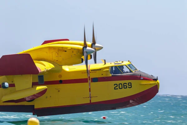 Torre Del Mar Malaga Spagna Giugno Seaplane Canadair 215 Partecipa — Foto Stock