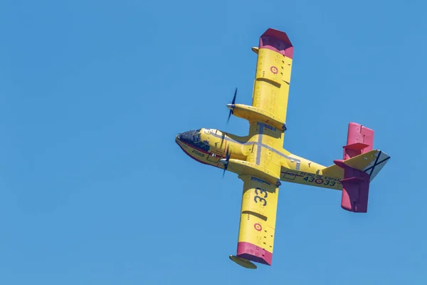 Torre Del Mar Malaga Espanha Jul Seaplane Canadair 215 Participa — Fotografia de Stock