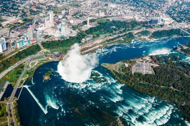 Fantastik havadan izleme Niagara Falls, Ontario, Kanada