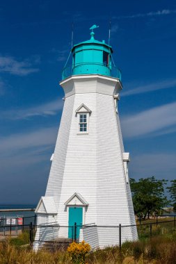 Port Dalhousie Limanı'ndaki güzel deniz feneri, Ontario, Kanada