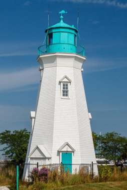 Port Dalhousie Limanı'ndaki güzel deniz feneri, Ontario, Kanada